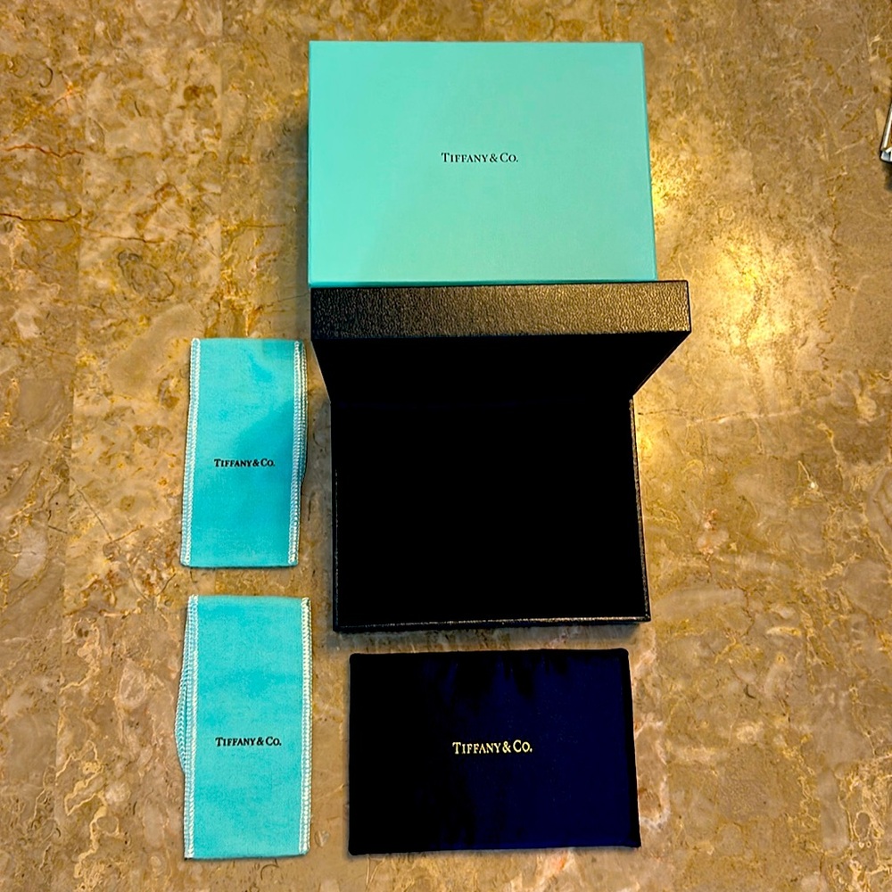 Tiffany & Co EMPTY BOX for Sterling Silver Baby Spoon & Fork 🩵